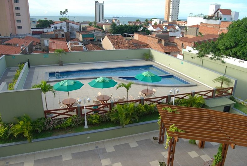 Iracema Beach Vista Mar 3Q, Piscina, Gimnasio